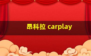 昂科拉 carplay